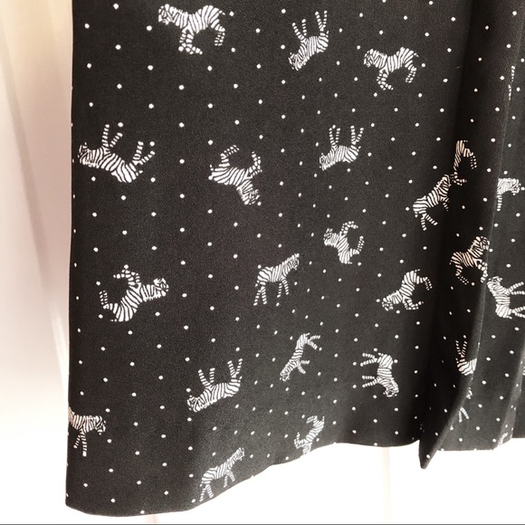 Joe Fresh Black & White Polka Dot Zebra Print Skirt 10 - Picture 9 of 16
